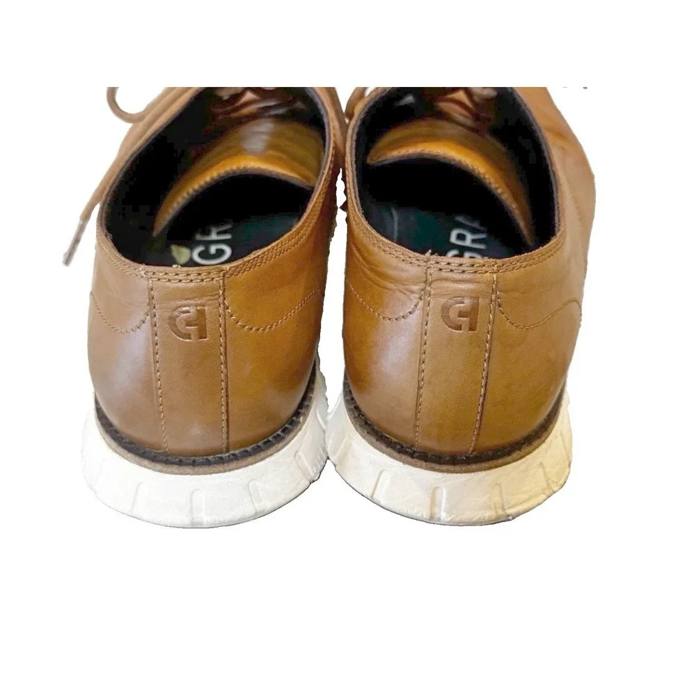 Cole Haan Zerogrand Mens British Tan Leather Plain Toe Oxford Shoes C36412